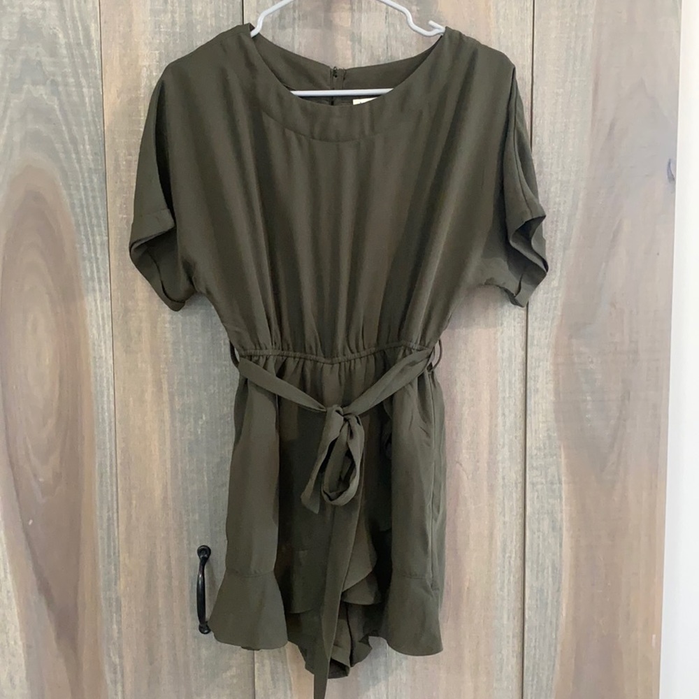 Lizard Thicket | Hunter Green Romper